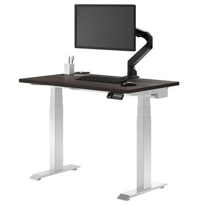 Desky Dual Mini Sit Stand 40 x 24 in Compact Desk with Dual Motors, 3-Stage Height Range, 4 Memory Presets  One-Piece Top for Home Office Burnished Wood