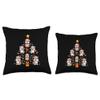 Alaskan Malamute Happy Christmas Alaskan Malamute Merry Christmas Tree Dog Ornament Throw Pillow, 18x18, Multicolor view 3