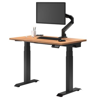 Desky Dual Mini Sit Stand 40 x 24 in Compact Desk with Dual Motors, 3-Stage Height Range, 4 Memory Presets  One-Piece Top for Home Office Prime Oak