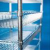 Omega 24" Deep x 24" Wide x 96" High 4 Tier Stationary Chrome Basket Unit view 4
