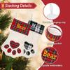 Ulico Personalized Pets Stockings, Custom Christmas Stocking for Dogs Cats, Embroidered Large Pet Paw or Bone Shape Xmas Stockings, Christmas Decoration Fireplace Hang Stocking Family Holiday1 Pcs view 4