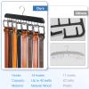 Belt Hanger for Closet, Sturdy Wood Belt Rack Closet Accessories with 14 Hooks Belt Organizer for Closet Organizers and Storage Max 42 Belts-Black 2 Pack view 3