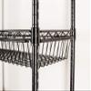 Omega 24" Deep x 36" Wide x 74" High 5 Tier Stationary Black Basket Unit view 1