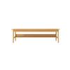 CraftThink Modern Wood Writing Desk, H-Shape Office Desk Study Writing Table Student Desk Home Office Desk Workstation - Natural Shelves Include Without Chairs 63" L x 23.5" W x 29.5" H view 1