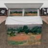 HOBBOY Country Farmhouse Bedding Sets Claude Monet Painting Art 3 Pieces Duvet Cover Sets Haystack Duvet Cover with Zipper 2 Pillowcases Queen view 2