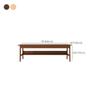 CraftThink Modern Wood Writing Desk, H-Shape Office Desk Study Writing Table Student Desk Home Office Desk Workstation - Natural Shelves Include Without Chairs 55" L x 19.5" W x 29.5" H view 3