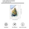 Abstract Christmas Tree Window Privacy Film Doodle Snowflakes Stars Nature Landscapes Stained Glass Window Film Sun Blocking Heat Control Decorative Window Covering Film for Home Office 27.6Wx39.4L view 2