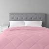 All Season Goose Down-1 Piece Diamond Stitched Comforter Set 100% Natural Cotton | 500 GSM Fill |Baby Pink Comforter Only Cloud Fluffy Diamond Pattern Duvet Inset-Olympic Queen (98'' x 98'') view 2