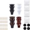 AVIMYA 1/4PCS Solid Wood Furniture Legs Replacement Mid-Century Modern for Coffe Tea Table Sofa Bed TV Stands Cupboard Dressing 150mm (Color : 1PC 180mm Brown) view 1