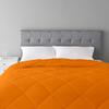All Season Goose Down-1 Piece Diamond Stitched Comforter Set 100% Natural Cotton | 500 GSM Fill |Orange Comforter Only Cloud Fluffy Diamond Pattern Duvet Inset-California king (110'' x 98'') view 2