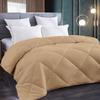 All Season Goose Down-1 Piece Diamond Stitched Comforter Set 100% Natural Cotton | 500 GSM Fill |Taupe Comforter Only Cloud Fluffy Diamond Pattern Duvet Inset-King (106'' x 90'') view 1