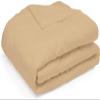 All Season Goose Down-1 Piece Diamond Stitched Comforter Set 100% Natural Cotton | 500 GSM Fill |Taupe Comforter Only Cloud Fluffy Diamond Pattern Duvet Inset-King (106'' x 90'') view 3