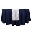 Balsa Circle 12x108 in White Stripes Satin Table Runner Wedding Party Linens Events Reception Catering Tableware Home Decorations Supplies view 1