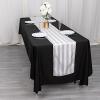 Balsa Circle 12x108 in White Stripes Satin Table Runner Wedding Party Linens Events Reception Catering Tableware Home Decorations Supplies view 4