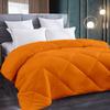 All Season Goose Down-1 Piece Diamond Stitched Comforter Set 100% Natural Cotton | 500 GSM Fill |Orange Comforter Only Cloud Fluffy Diamond Pattern Duvet Inset-King (106'' x 90'') view 1