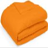 All Season Goose Down-1 Piece Diamond Stitched Comforter Set 100% Natural Cotton | 500 GSM Fill |Orange Comforter Only Cloud Fluffy Diamond Pattern Duvet Inset-King (106'' x 90'') view 3