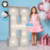 4FT Marquee Light Up Letters H,Party Decoration Large Marquee Light Up Letters with Weighted Water Bag,Pre-cut Foam Board Set Can Be Used for Birthdays,Weddings,Baby Anniversaries view 3