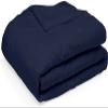 All Season Goose Down-1 Piece Diamond Stitched Comforter Set 100% Natural Cotton | 500 GSM Fill |Navy Blue Comforter Only Cloud Fluffy Diamond Pattern Duvet Inset-King (106'' x 90'') view 3