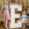 4FT Marquee Light Up Letters E,Party Decoration Large Marquee Light Up Letters with Weighted Water Bag,Pre-cut Foam Board Set Can Be Used for Birthdays,Weddings,Baby Anniversaries view 1