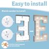4FT Marquee Light Up Letters E,Party Decoration Large Marquee Light Up Letters with Weighted Water Bag,Pre-cut Foam Board Set Can Be Used for Birthdays,Weddings,Baby Anniversaries view 4