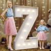 4FT Marquee Light Up Letters Z,Party Decoration Large Marquee Light Up Letters with Weighted Water Bag,Pre-cut Foam Board Set Can Be Used for Birthdays,Weddings,Baby Anniversaries view 1