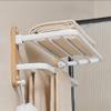 Wooden Bathroom Hardware Sets Towel Ring Rack Paper Holder Towel Bar Hook Shelf Bathroom Accessories White Kit,Doule Paper Holder view 4