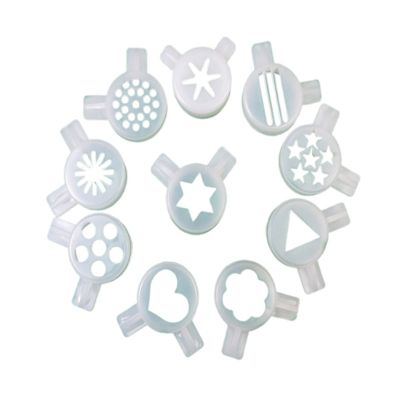 MiJob 10PCS Modeling Caps Fittings Soft Serve Compatible for Ice Cream Machine Spare Parts Lids Nozzle Accessories 29mm Inner Diameter