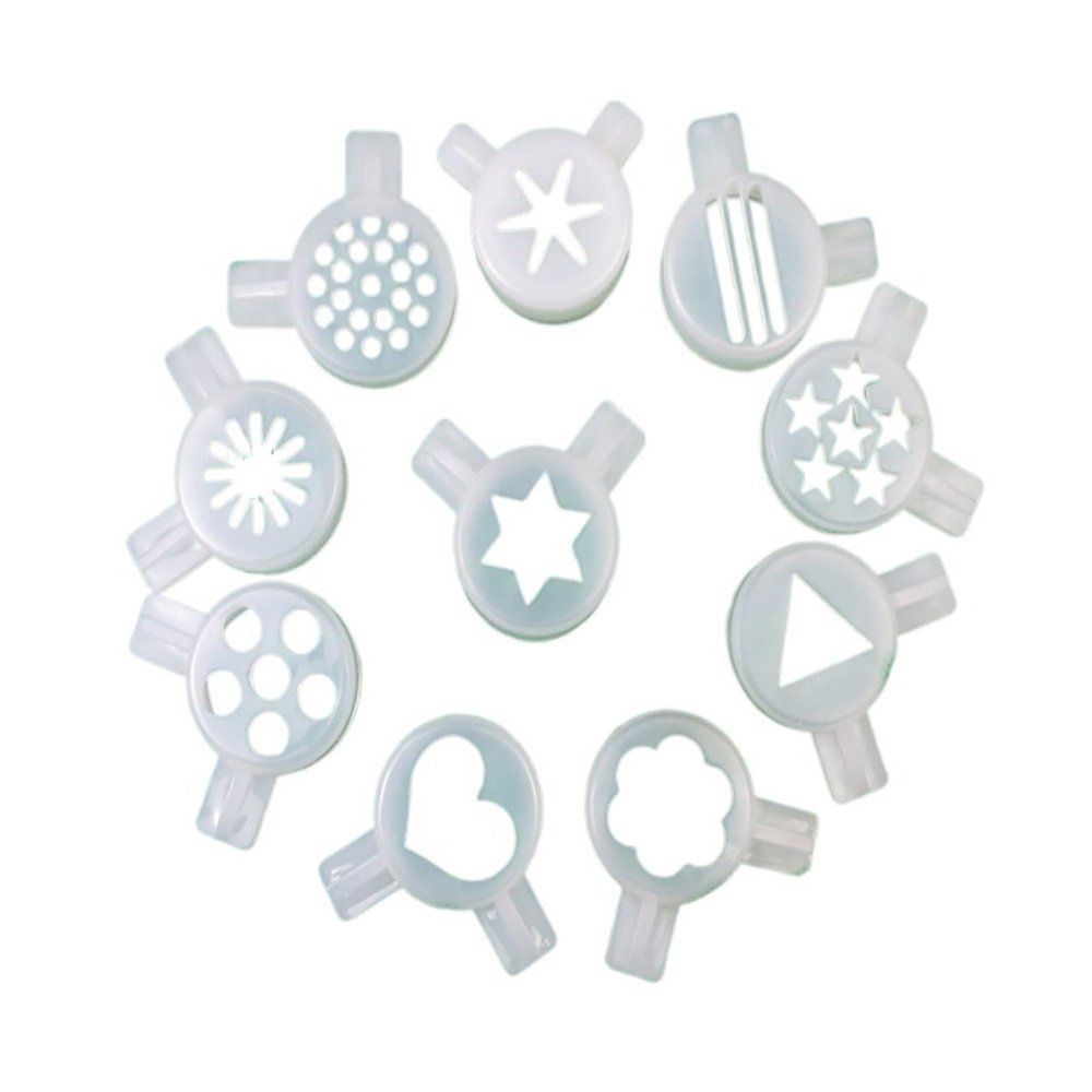 MiJob 10PCS Modeling Caps Fittings Soft Serve Compatible for Ice Cream Machine Spare Parts Lids Nozzle Accessories 29mm Inner Diameter
