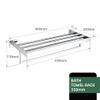 Bathroom Hardware Set Silver WC Accessories Toilet Paper Holder Wall Hook Towel Bar Robe Hanger Rack Stainless Steel,Bath Towel Rack 400 view 2