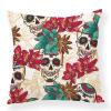 LaBdip Skeleton Flower Cyberpunk Pillow Cover, Abstract Creative European and American Style Digital Printed backrest Cover 21067-215 view 1
