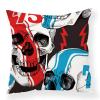 LaBdip Skeleton Flower Cyberpunk Pillow Cover, Abstract Creative European and American Style Digital Printed backrest Cover 21067-215 view 4