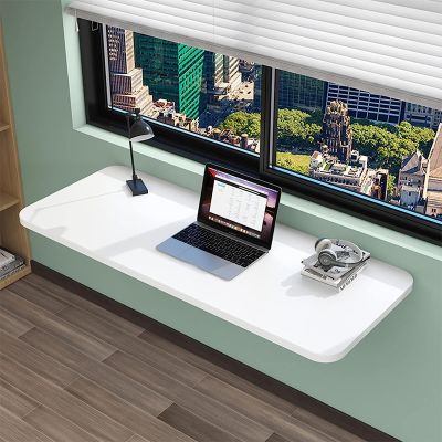 FUYAO Folding Wall Mounted Table - Portable Laundry Room Dining Table, Space-Saving Floating Kitchen Table - Foldable with Bracket for Easy StorageWhite-60x30cm