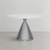 MAKLAINE Contemporary 30''H x 48''W x 48''D White Marble Dining Table, 48" W x 48" D x 30" H view 2