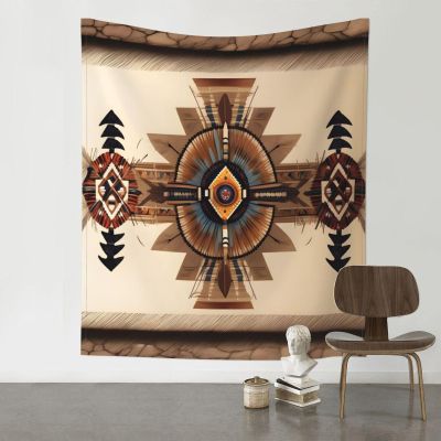 EkcoS Native American Painting Colorful Retro Aesthetic Art Tapestry, Native American Painting Wall Decoration Tapestry, Aesthetic Tapestry,Tapestry 60x51in