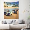 EkcoS Turtles On The Beach Colorful Retro Aesthetic Art Tapestry, Turtles On The Beach Wall Decoration Tapestry, Aesthetic Tapestry,Tapestry 60x51in view 3