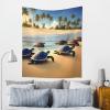 EkcoS Turtles On The Beach Colorful Retro Aesthetic Art Tapestry, Turtles On The Beach Wall Decoration Tapestry, Aesthetic Tapestry,Tapestry 60x51in view 4