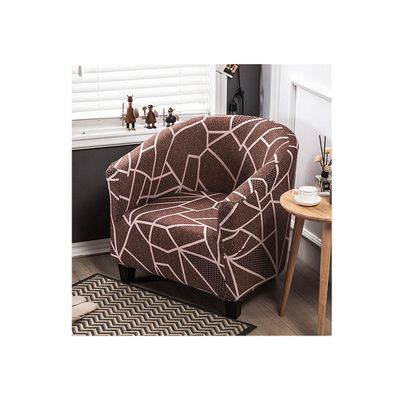 UEMIS Stretch Barrel Chair Covers Quality Tub Chair Slipcover Swivel Club Chair Slipcover Living Room Armchair Sofa Cover Removable Couch Furniture Protector Arm Chair Cover K