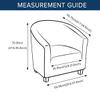 UEMIS Stretch Barrel Chair Covers Quality Tub Chair Slipcover Swivel Club Chair Slipcover Living Room Armchair Sofa Cover Removable Couch Furniture Protector Arm Chair Cover K view 2