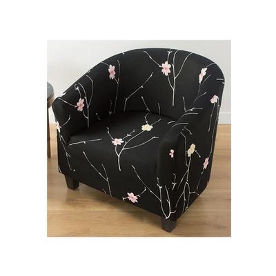 UEMIS Stretch Barrel Chair Covers Quality Tub Chair Slipcover Swivel Club Chair Slipcover Living Room Armchair Sofa Cover Removable Couch Furniture Protector Arm Chair Cover R