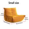 ESRADA Armless Fireside Chair,Oversized Soft Caterpillar Floor Lounge Chair, Comfy Lazy Sofa Chair,Leisure Accent Bean Bag Couch with Backrest for Living Room,Bedroom,Offic orange-85CM view 3