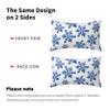 Blue Snow Flakes Winter Lumbar Pillow Covers 12X20 Inch Set of 2 Falling Snowflakes Crystal Christmas White Pillow Cases Xmas Holiday Pillowcase Rustic Cushion Case For Couch Sofa Porch Outdoor view 4