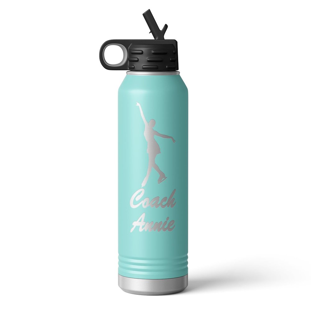 Alterd Industries Ice Skating - Coaching | Coach Gifts | Gifts for Coach | Ice Rink | Ice skating Gifts | figure skating | Tumbler | Figure Skates | Accessories (32oz Water Bottle, Mint)