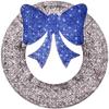 Best Choice Products 60in Pre-Lit Outdoor Christmas Wreath Decoration, LED Metal Holiday Decor for Home Exterior, Garden w/ 206 Lights, Bow - Hanukkah Silver/Blue view 1