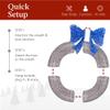 Best Choice Products 48in Pre-Lit Outdoor Christmas Wreath Decoration, LED Metal Holiday Decor for Home w/ 140 Lights, Bow - Hanukkah Silver/Blue view 4