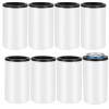 8 Pack Sublimation Can Cooler Blank Sublimation Can Holder Stainless Steel Insulated Can Cooler Sublimation Tumbler Vinly Gifts, White 12oz view 1
