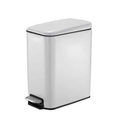 ULTRAWAVE Trash Can Kitchen Indoor Gap Rectangular Stainless Steel Trash Can with Lid Household Living Room Bedroom Bathroom Stainless Steel Foot-Operated Trash Can Indoor Garbage Can (Size : 1-5L)