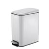 ULTRAWAVE Trash Can Kitchen Indoor Gap Rectangular Stainless Steel Trash Can with Lid Household Living Room Bedroom Bathroom Stainless Steel Foot-Operated Trash Can Indoor Garbage Can (Size : 1-5L) view 1