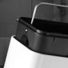 ULTRAWAVE Trash Can Kitchen Indoor Gap Rectangular Stainless Steel Trash Can with Lid Household Living Room Bedroom Bathroom Stainless Steel Foot-Operated Trash Can Indoor Garbage Can (Size : 1-5L) view 4