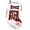 GUGLILI Cute Rottweiler Dog Christmas Stocking Grey Red Blue Green Buffalo Check Plaid Bone Puppy Snowflake Personalized Xmas Hanging Stockings Gift for Party Holiday Home Decor 14.4" view 2