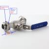 Stainless Steel Ball Valve 1/2 Inch Weldless Bulkhead Bibcock For Building Home Brew Kettle/Mash Tun 1Pcs view 3